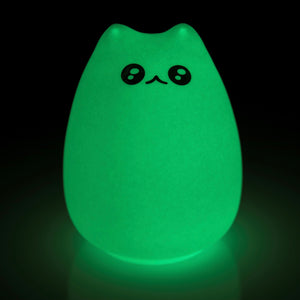 Collido Fluoreszenz Nachtlicht | Glowing Cat Night Light | Glow In The Dark Katzen-Leuchte | Süßes fluoreszierendes Schlaflicht für Kinder und Babys
